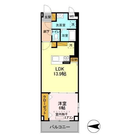 グランベルみらい平の間取り