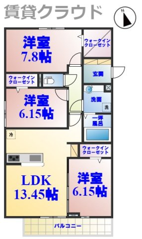 L.シャルルの間取り|ひと味違う？不動産屋のイメージを変えたい！『いい部屋ネット千葉蘇我店』へ是非お越しください♪