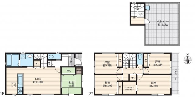 【間取り】 | 4人又は5人の家族が暮らすには、中古戸建は最も手ごろな価格の物件です。家族団らんの場としてゆったりとしたリビングルームがあり、5部屋あることで、家族それぞれが自分の部屋を持てることが特徴です。
