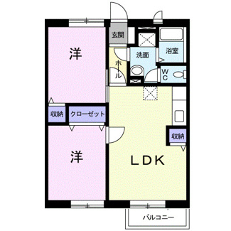【間取り】 | ローズレジデンスⅠ | 間取図