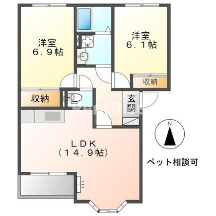 キングス ビレッジＭの間取り|間取図