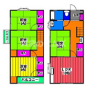 【間取り】 | コーポ吉次２の間取り