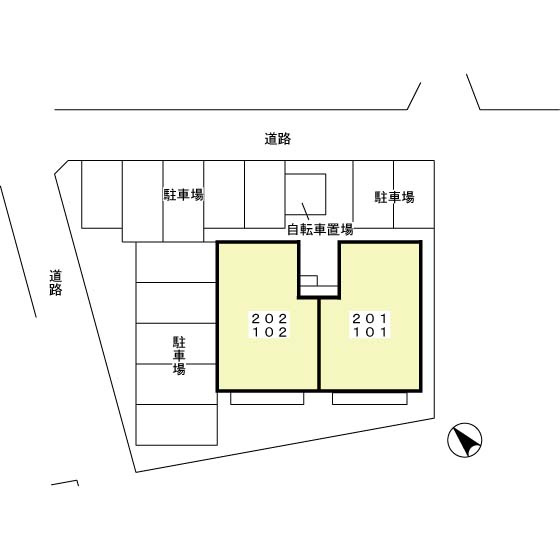 Ｊ’ｓ ２５４の区画図