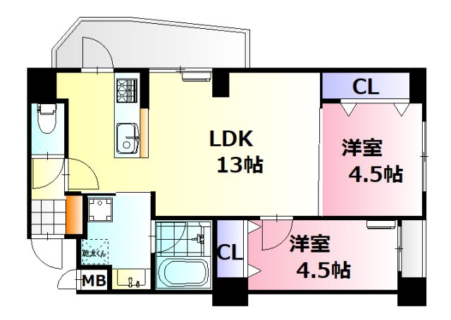 【間取り】 | セントヒルズ西旭町
