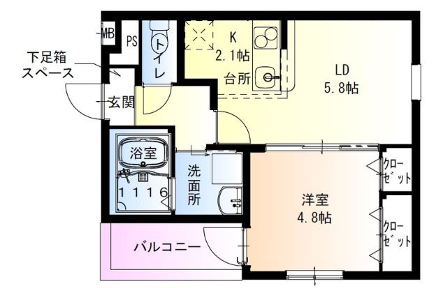 【間取り】 | フジパレス高石千代田Ⅰ番館