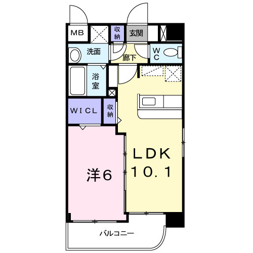 【間取り】 | ＳｕｎＥａｓｔ大橋 | 間取図