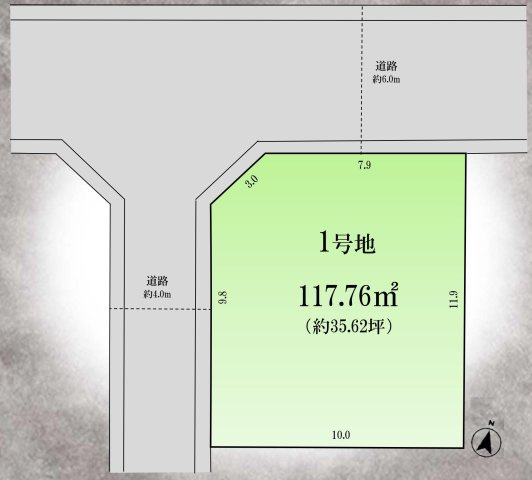 三郷市上彦名　建築条件無し売地　全1区画　の土地図|建築条件無し売地・お好きなハウスメーカーで建築出来ます