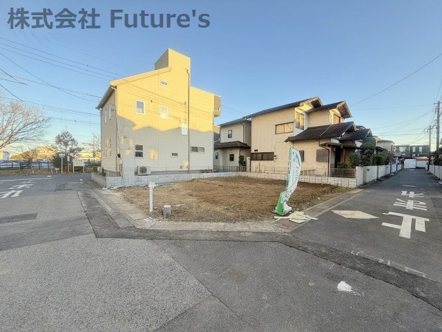 三郷市上彦名　建築条件無し売地　全1区画　の前面道路含む現地写真|前面道路含む現地写真です。