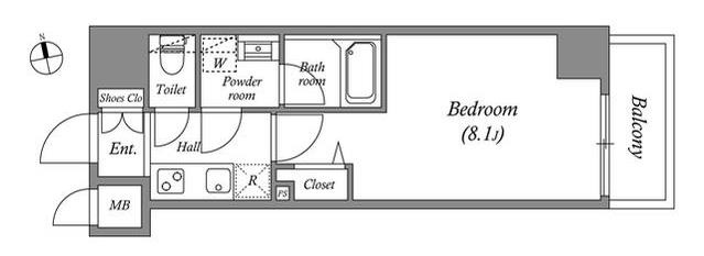 GRAN PASEO 本郷三丁目の間取り|1K