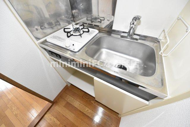 セレッソコート西心斎橋のキッチン|ミニ冷蔵庫はついていません　 実際の部屋の写真です