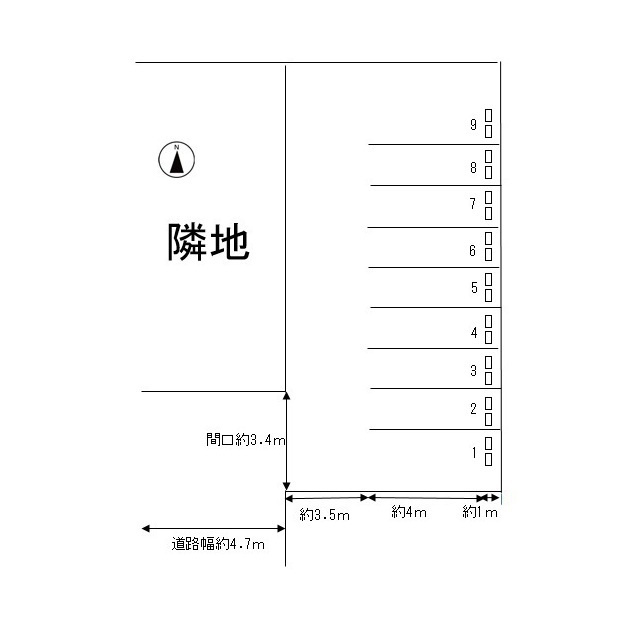 岐阜市岩井１丁目の駐車場の間取り