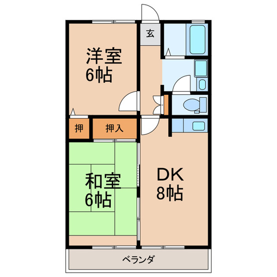 【間取り】 | コーポスカイ　A