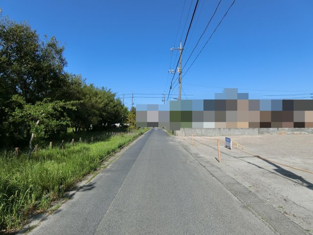 大篠津町売地の前面道路含む現地写真
