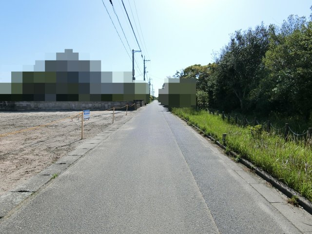 大篠津町売地の前面道路含む現地写真