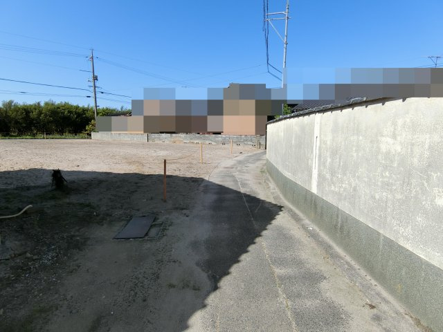 大篠津町売地の前面道路含む現地写真