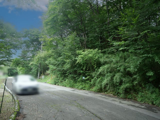 那須ハイランド②の前面道路含む現地写真
