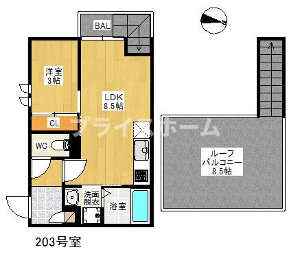 【間取り】 | GRANDTIC井尻17