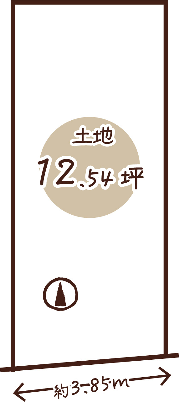 寺戸町東野辺　建築条件付土地の土地図