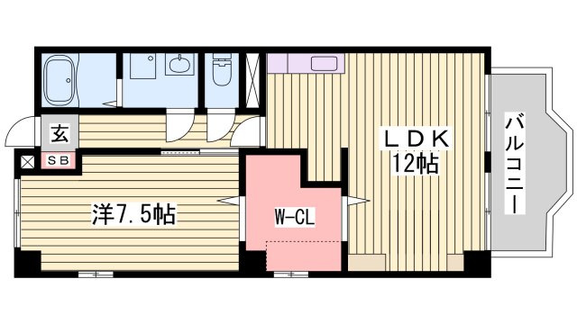 城乾ハイツの間取り