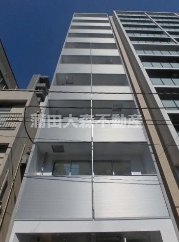 アセット大森の外観|2019年2月築　鉄骨造地上10階建て1K～1LDK総戸数14戸
東京都大田区大森北1丁目　京浜東北線大森駅徒歩5分、京急本線大森海岸駅徒歩12分
