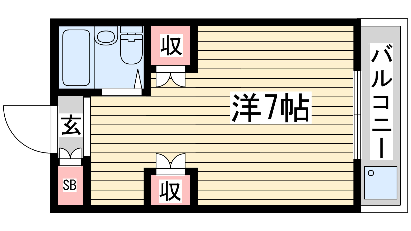 花影中村コーポの間取り