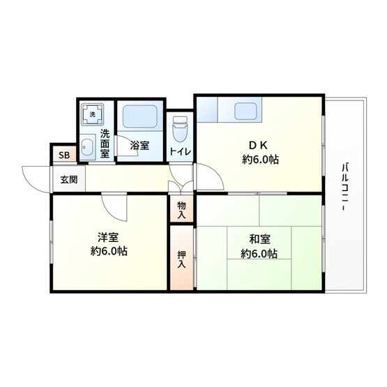 【間取り】 | 万代マンションⅡ