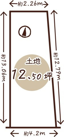 鶏冠井町荒内　建築条件無土地の区画図