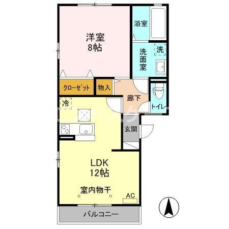 ヴェラハイツＭの間取り|高崎、前橋エリアのお部屋探しはエンドスケープまで！お客様の理想お聞かせ下さい♪