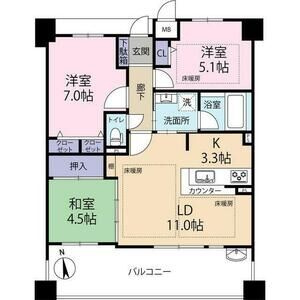 アルファステイツ明石駅前の間取り