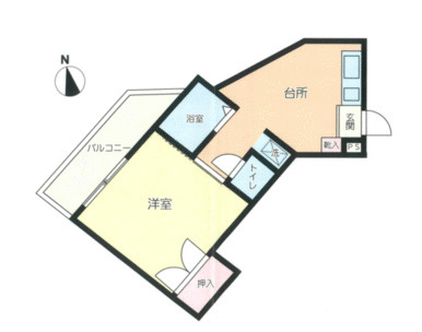 久留米市国分町の賃貸マンションの間取り