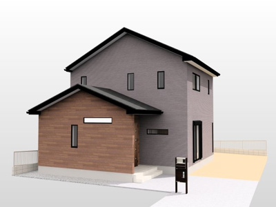 【外観パース】 | 八千代市高津　新築分譲2宅地 | B号棟の外観パースになります