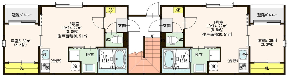 Maison庄内通の区画図