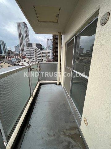 中崎西ハイツのバルコニー|広々としたバルコニーです