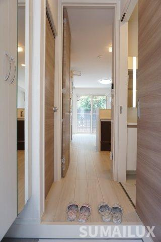 熊本市南区御幸笛田５丁目のアパートの玄関