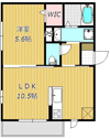 【間取り】 | 間取り図2面採光の角部屋です