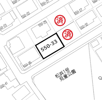 【地図】 | 大字小野田（松浜）77坪・土地 | 最終1区画となりました。