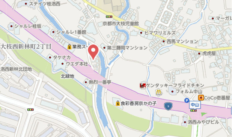 京都市西京区大枝塚原町　中古戸建の地図