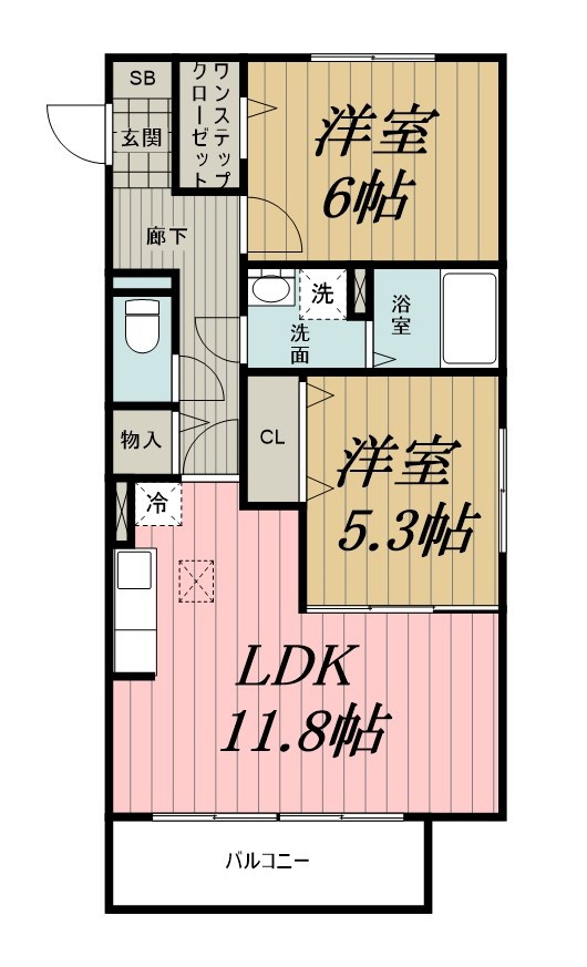 ロイヤルクレッセント西登戸参番館の間取り