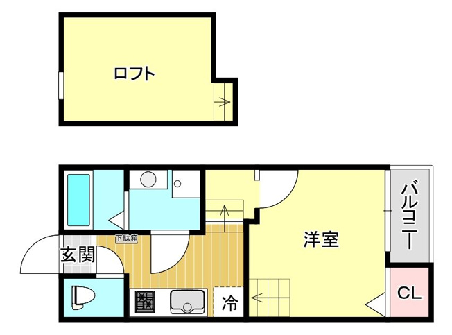 【間取り】 | クレオ吉塚伍番館 | 現況優先。