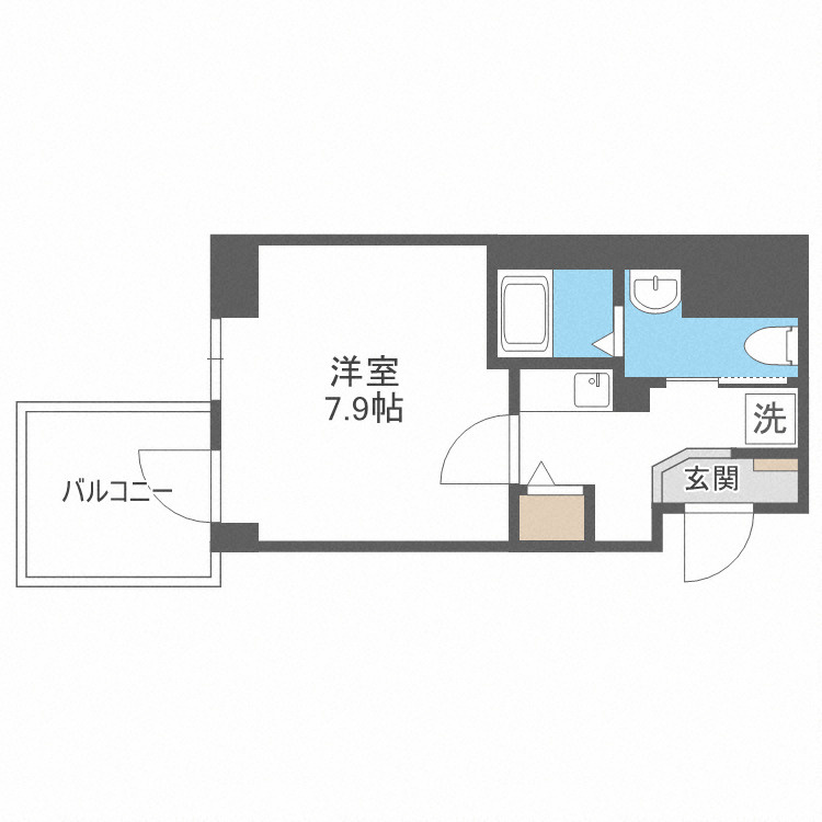 エグゼ難波南Ⅵの間取り