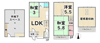 【間取り】 | 京都市右京区太秦安井　中古戸建