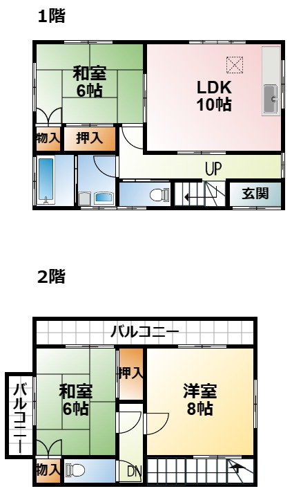 大網白里市四天木貸家の間取り