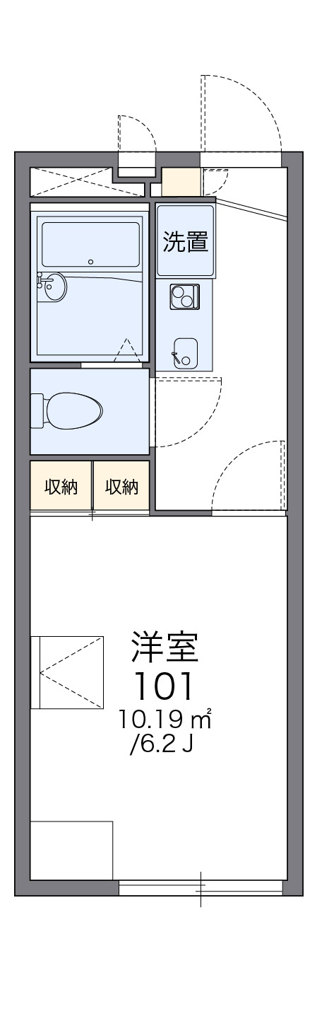 レオパレスMISHIMAの間取り|画像2