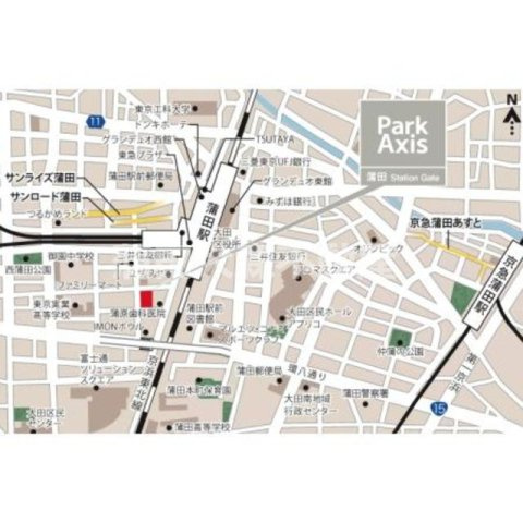 パークアクシス蒲田ステーションゲートの地図