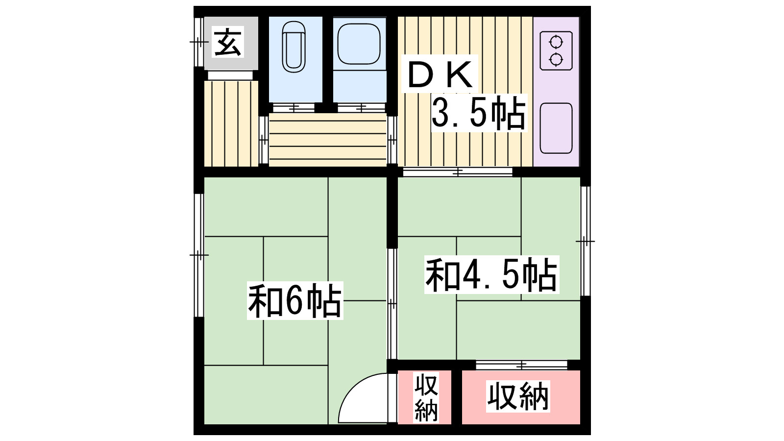 本間借家の間取り