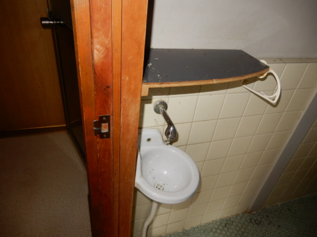 本間借家の洗面所