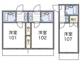【間取り】 | レオパレス新伊丹第２ | 代表的な間取のため実際の間取とは異なる場合があります
