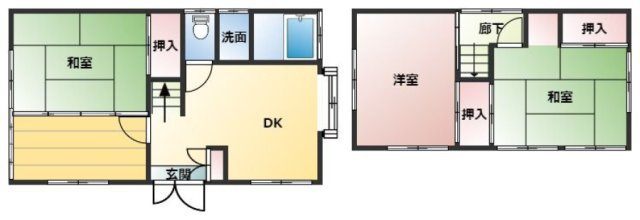 大字芳士　中古戸建の間取り