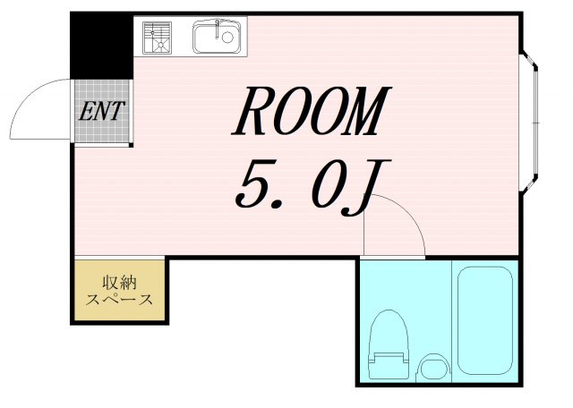 京橋ハイツ30　仲介手数料無料の間取り