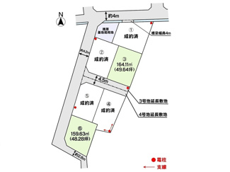 【区画図】 | 土地　船穂町船穂　全6区画 | 土地区画図になります。